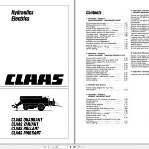 Claas Balers QUADRANT VARIANT ROLLANT MARKANT Technical System 1