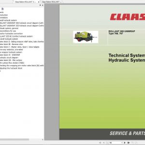 Claas Balers ROLLANT 355 Uniwrap Type 766 767 Electric Hydraulic System 1