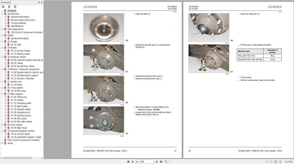 Claas Balers ROLLANT 454 455 ROLLANT 454 455 Uniwrap Repair Manual 2