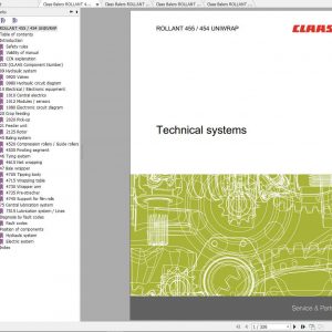 Claas Balers ROLLANT 455 454 Uniwrap Technical System 1