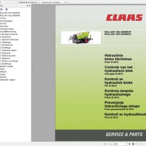 Claas Balers Rollant 454 Uniwrap Rollant 455 Uniwrap Service Parts Manual 1