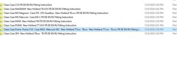 Claas Case CVX MAGNUM MX PUMA SPX Fitting Instruction FR DE EN RU 1