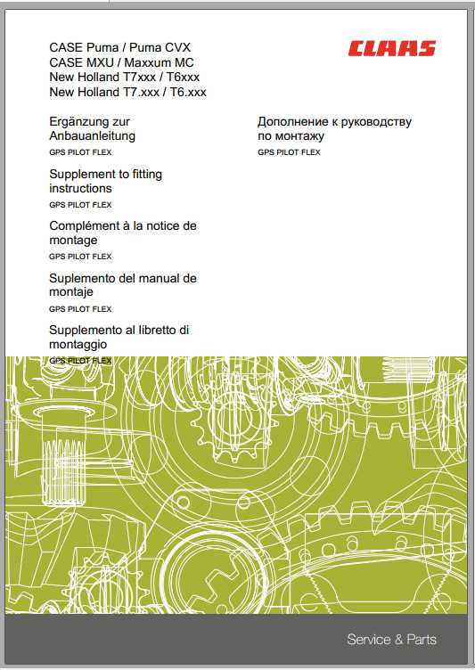 Claas Case CVX MAGNUM MX PUMA SPX Fitting Instruction FR DE EN RU 2