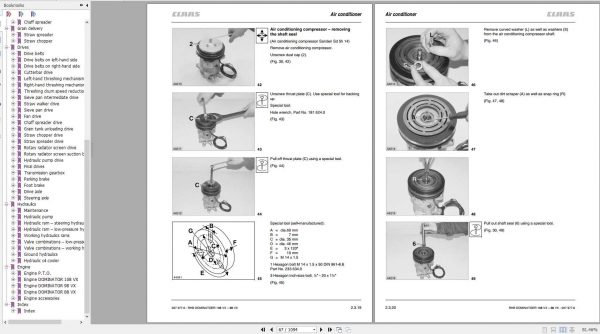 Claas Combine Harvester DOMINATOR 108 98 88 VX Repair Manual 2