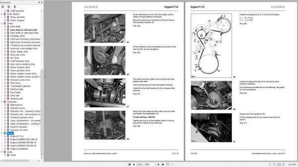 Claas Combine Harvester DOMINATOR 108 98 88 VX Repair Manual 3