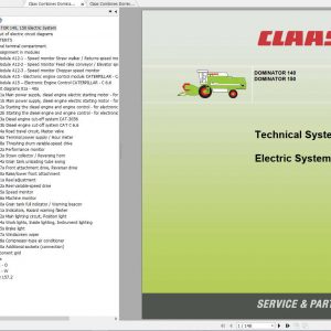 Claas Combine Harvester DOMINATOR 140 150 Technical System 1