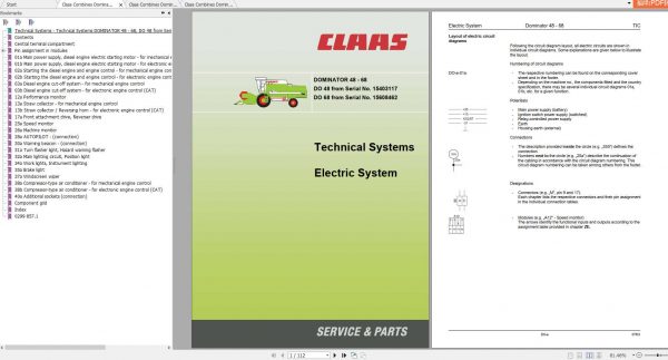 Claas Combine Harvester DOMINATOR 38 48 68 Technical System 3