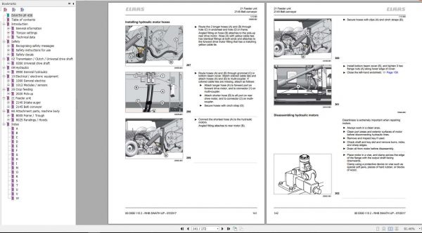 Claas Combine Harvester Header SWATH UP 450 Repair Manual 2