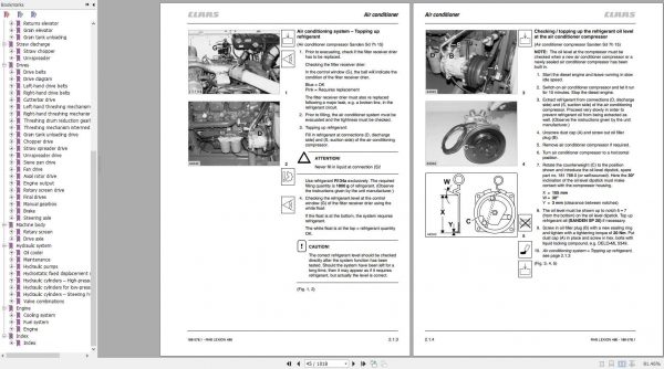 Claas Combine Harvester LEXION 480 EN Repair Manual 2