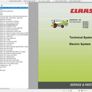 Claas Combine Harvester LEXION 600 510 Electric Hydraulic System 2