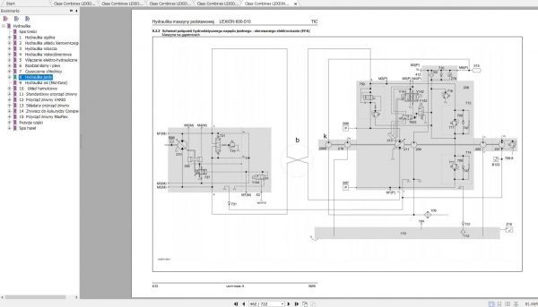 Claas Combine Harvester LEXION 600 510 Electric Hydraulic System 3