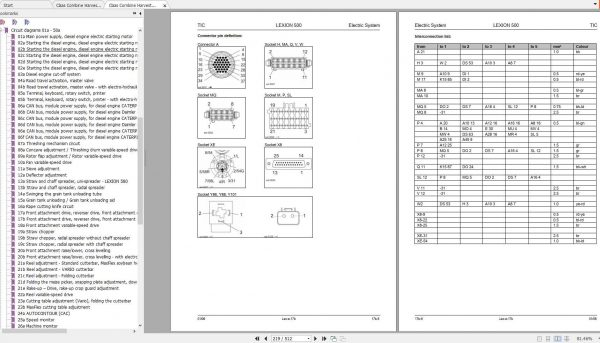 Claas Combine Harvester LEXION 600 510 Electric System 3