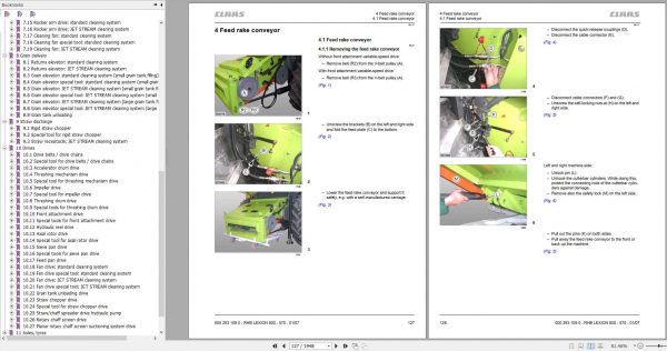 Claas Combine Harvester LEXION 600 580 570 Repair Manual 2