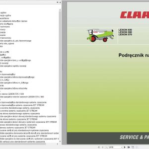 Claas Combine Harvester LEXION 600 580 570 Repair Manual PL 1