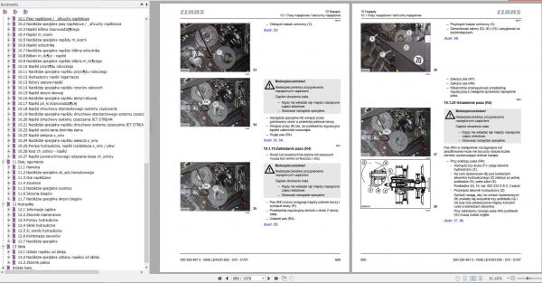 Claas Combine Harvester LEXION 600 580 570 Repair Manual PL 3