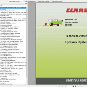 Claas Combine Harvester MEDION 340 310 Electric Hydraulic System 1