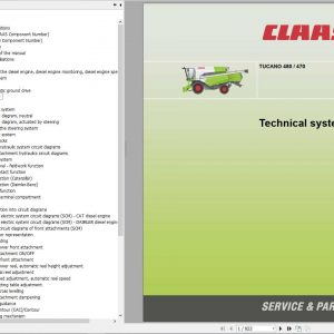 Claas Combine Harvester TUCANO 480 470 Technical Systems 1