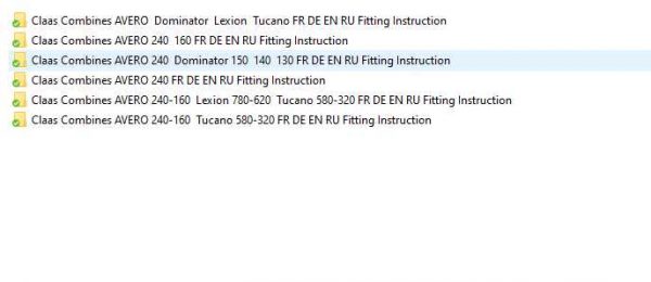 Claas Combines AVERO 160 240 Fitting Instruction FR DE EN RU 1