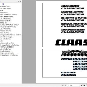 Claas Combines CONSPEED LEXION MEDION Fitting Instruction 1
