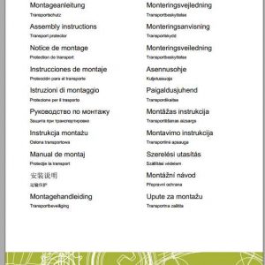 Claas Combines CORIO H10 H08 H07 H11 H06 Fitting Instruction FR DE EN RU 1