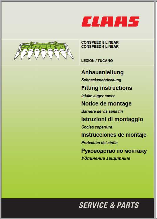 Claas Combines Conspeed 6 8 12 Fitting Instruction FR DE EN RU 2