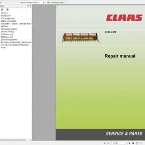 Claas Combines Harvester Header C490 C370 Repair Manuals 1