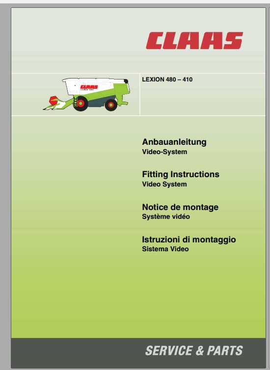 Claas Combines LEXION 480 410 Fitting Instruction FR DE EN RU 2