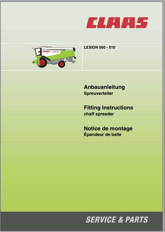 Claas Combines LEXION 580 510 Fitting Instruction FR DE EN RU 2
