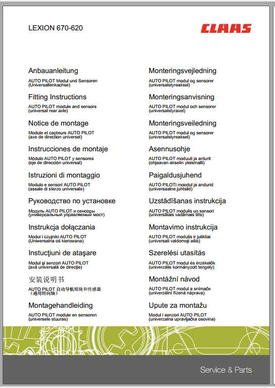Claas Combines LEXION 670 620 Fitting Instruction FR DE EN RU 2