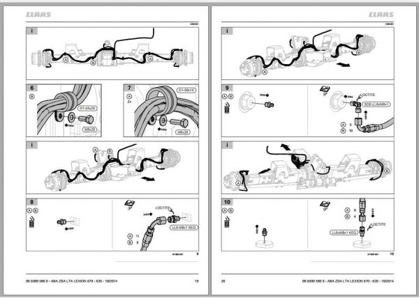 Claas Combines LEXION 670 620 Fitting Instruction FR DE EN RU 3