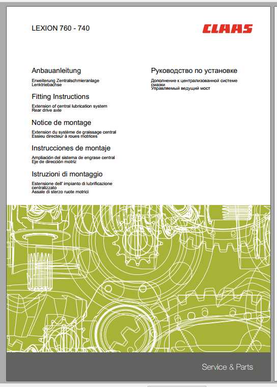 Claas Combines LEXION 760 740 Fitting Instruction FR DE EN RU 1
