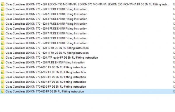 Claas Combines LEXION 770 620 Fitting Instruction FR DE EN RU 1