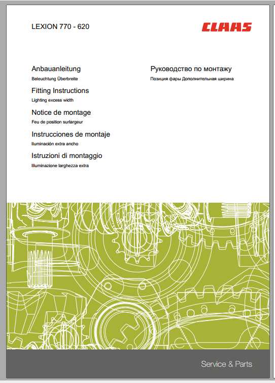 Claas Combines LEXION 770 620 Fitting Instruction FR DE EN RU 2