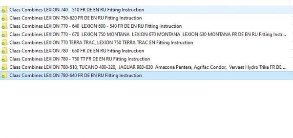 Claas Combines LEXION 780 510 Fitting Instruction FR DE EN RU 1