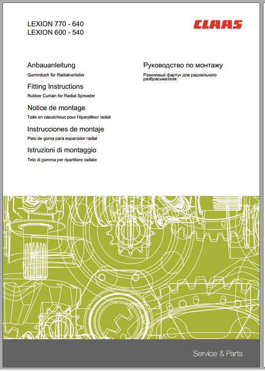 Claas Combines LEXION 780 510 Fitting Instruction FR DE EN RU 3