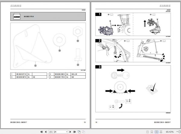 Claas Combines MAXFLEX 1350 1050 VARIO 1350 1050 1380 1080 Fitting Instruction 3
