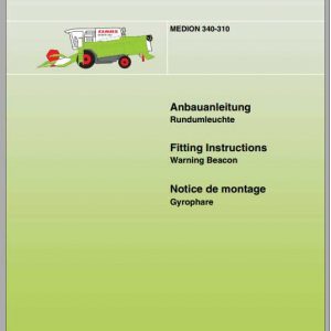 Claas Combines MEDION 310 340 Fitting Instruction FR DE EN RU 2