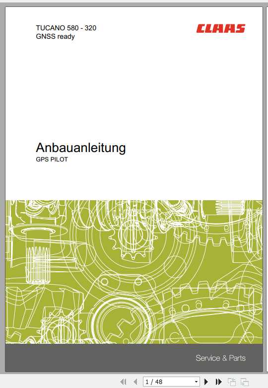 Claas Combines TUCANO 580 320 580 440 580 560 Fitting Instruction 2