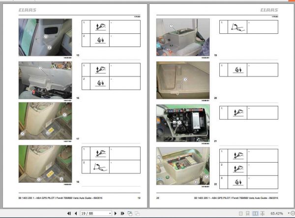 Claas FENDT 800 AutoGuide Fitting Instruction FR DE EN RU 2