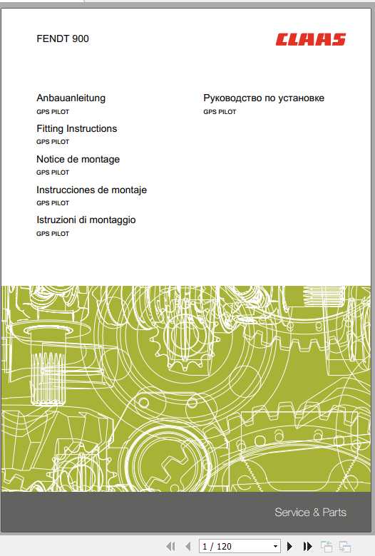Claas FENDT 900 Fitting Instruction FR DE EN RU 1