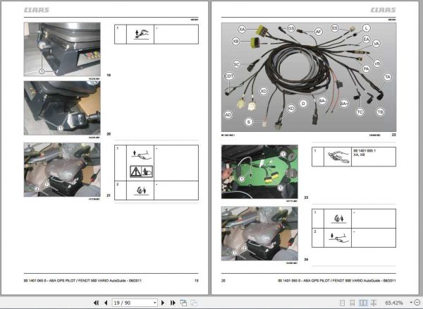 Claas FENDT 900 VARIO AutoGuide Fitting Instruction 2