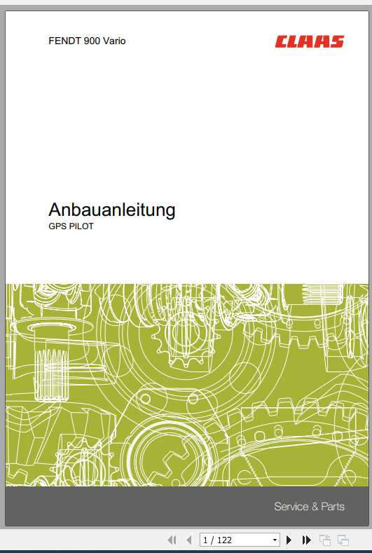 Claas FENDT 900 VARIO Fitting Instruction 1