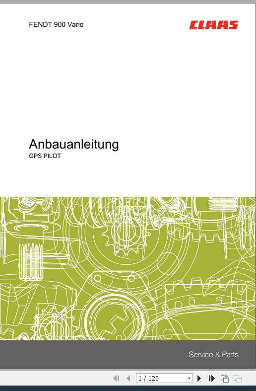 Claas FENDT 900 Vario FENDT 800 Vario Fitting Instruction 1