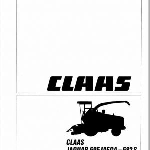 Claas Forage Harvester JAGUAR 695 MEGA 682S Hydraulics Electrics Systems 1