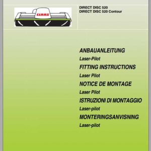 Claas Forage Harvesters DIRECT DISC 520 600 Fitting Instruction 1