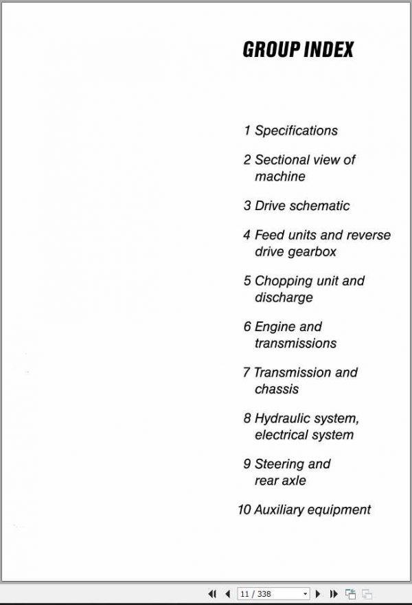 Claas Forage Harvesters JAGUAR 695 MEGA 682 S EN Repair Manual 2
