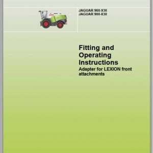 Claas Forage Harvesters JAGUAR 830 980 Fitting Instruction FR DE EN RU 2