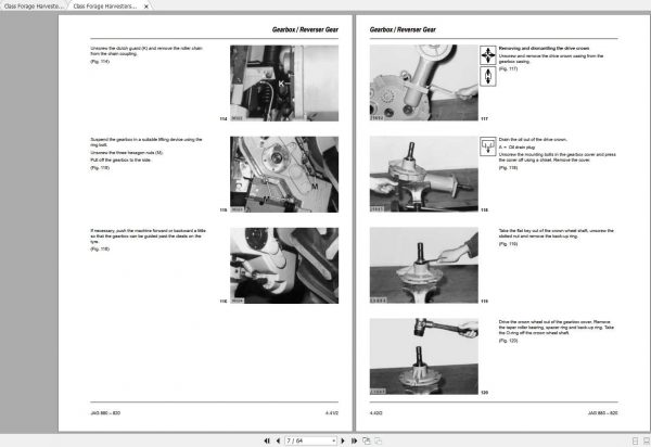 Claas Forage Harvesters JAGUAR 880 820 Repair Manual 3