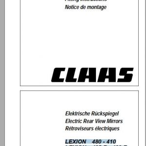 Claas Forage Harvesters LEXION TUCANO JAGUAR Fitting Instruction 1