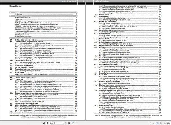 Claas Forage Harvesters MAN Engines D2862 LE131 138 Repair Manual 2